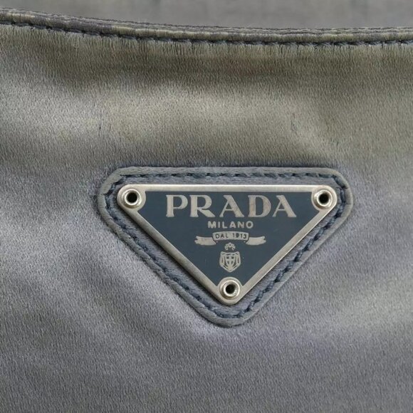 PRADA Shoulder Bag Satin Blue Auth - Picture 8 of 16